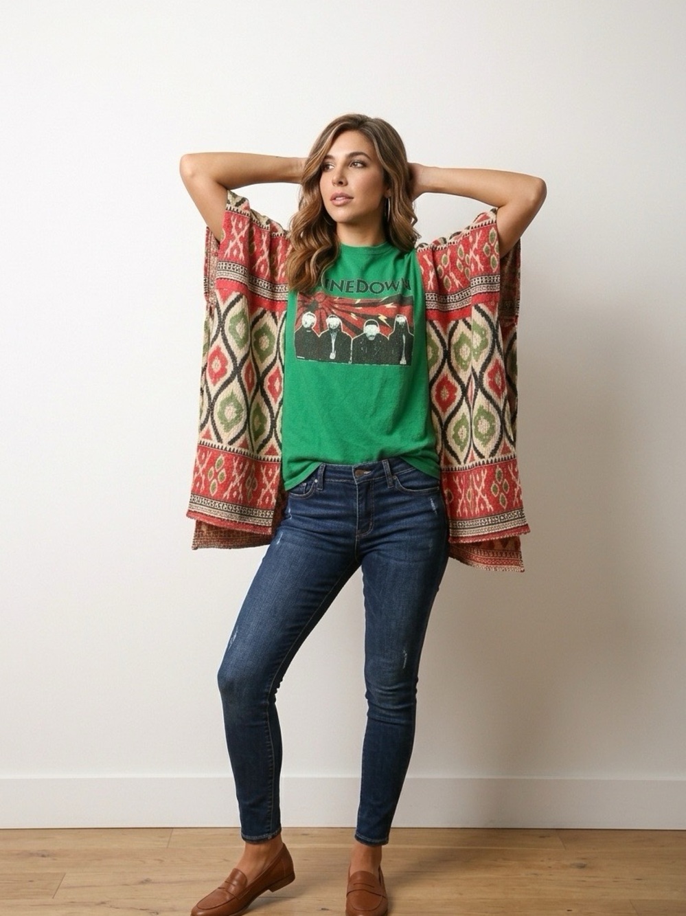 Handcrafted Upcycled Shinedown Kantha Tunic NWT One Size